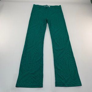 Betabrand Green Palm Print Lightweight Knit Bootcut Trouser Pant M
